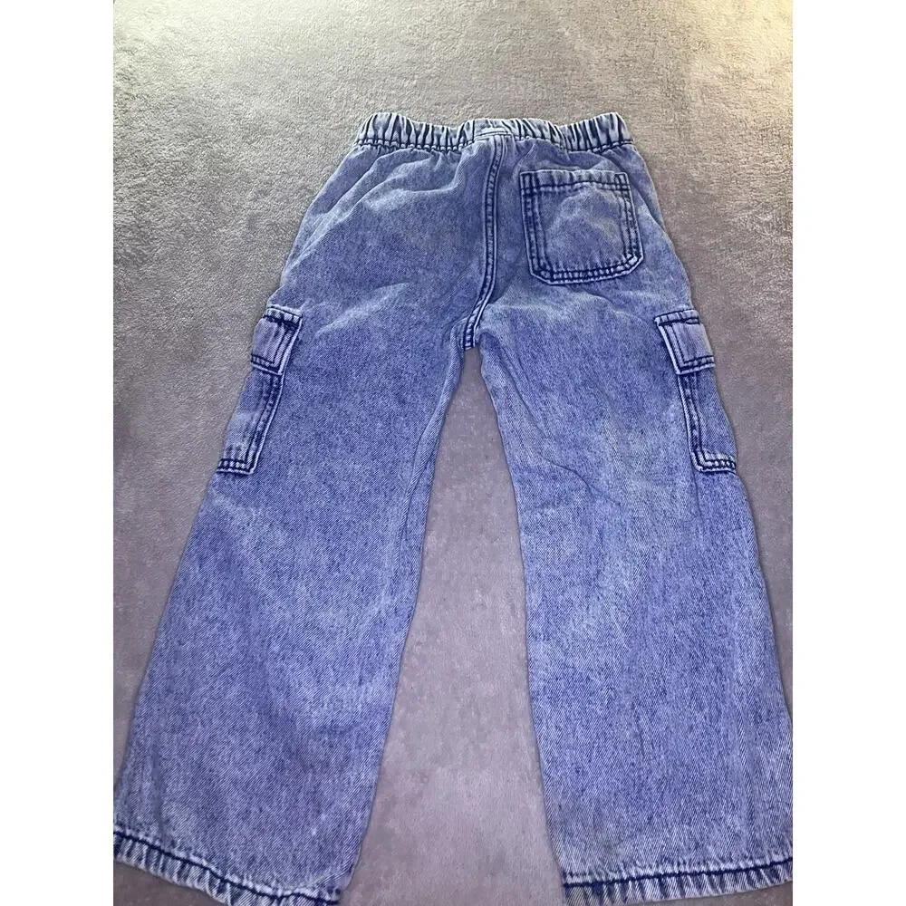 Jumping Beans & Cat & Jack Kids Lot Size 5/XS Denim Cargo + Spiderweb Hoodies